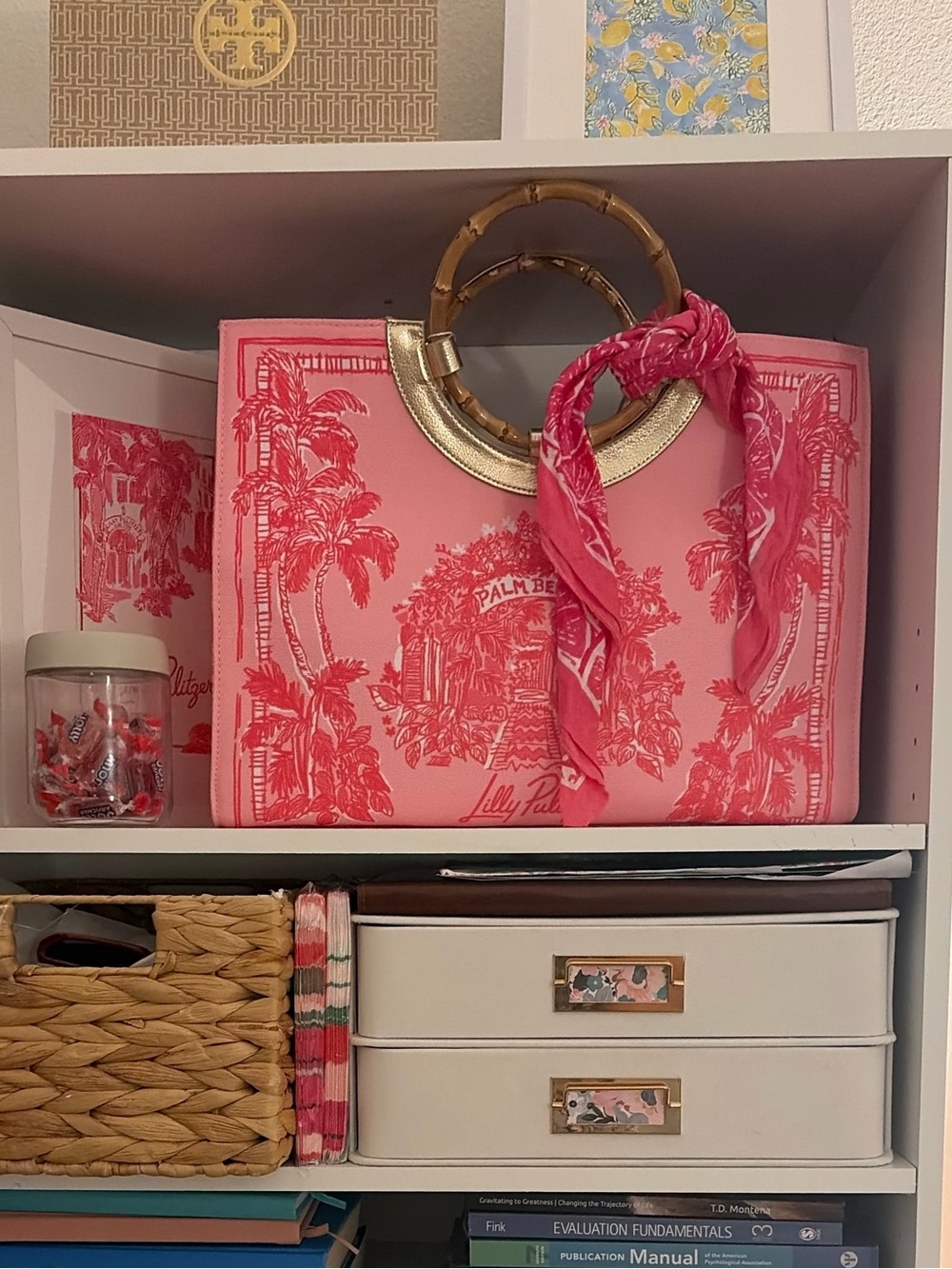 Lilly Pulitzer Iconic 65th Anniv. Tote with Bamboo Rings-Sold Out everywhere!!! - Picture 2 of 6